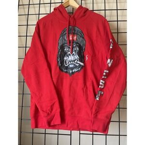 G WEST‎ HOODIE Red Gorilla Graphic Medium Oversized